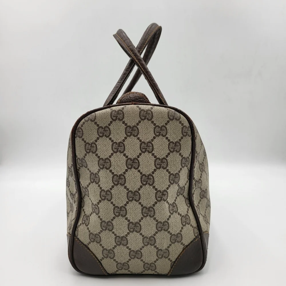 Gucci Vintage GG Supreme Sherry Line Boston 35 Bag..Auth.